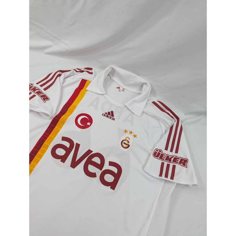 GALATASARY SPOR FOOTBALL CLUB 2008 WHITE AWAY SHIRT ADIDAS XL AVEA #66 Arda